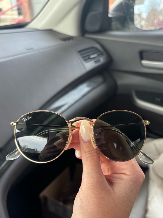 Ray-Ban Gold Frame Round Metal Arista Sunglasses main image 4